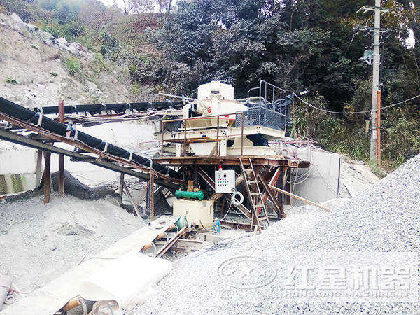 建筑用砂制砂機加工現場