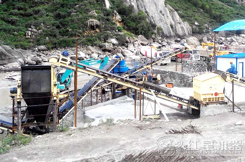 紅星客戶制砂生產(chǎn)現(xiàn)場(chǎng)