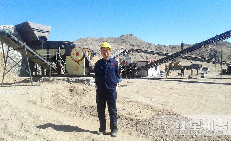 紅星顎式破碎機生產(chǎn)線現(xiàn)場