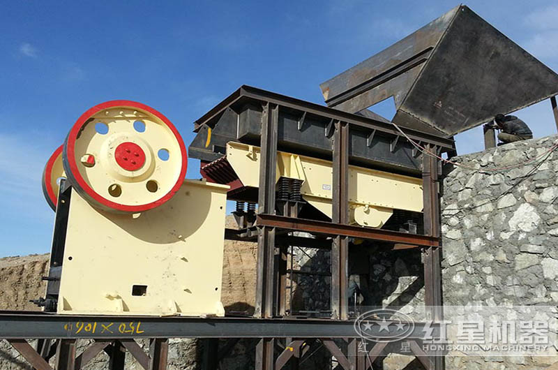紅星用戶固定式碎石生產(chǎn)線現(xiàn)場
