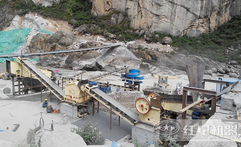 顎破+反擊+制砂機(jī)構(gòu)成的制砂生產(chǎn)線