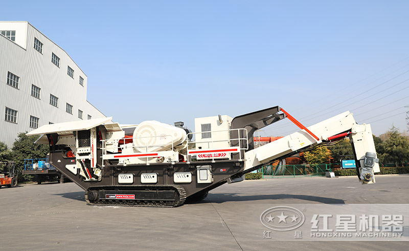 紅星小型全自動(dòng)打石頭機(jī)器靈活移動(dòng)，適應(yīng)性強(qiáng)