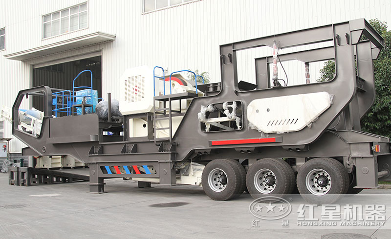 紅星輪胎式流動石子磕石機
