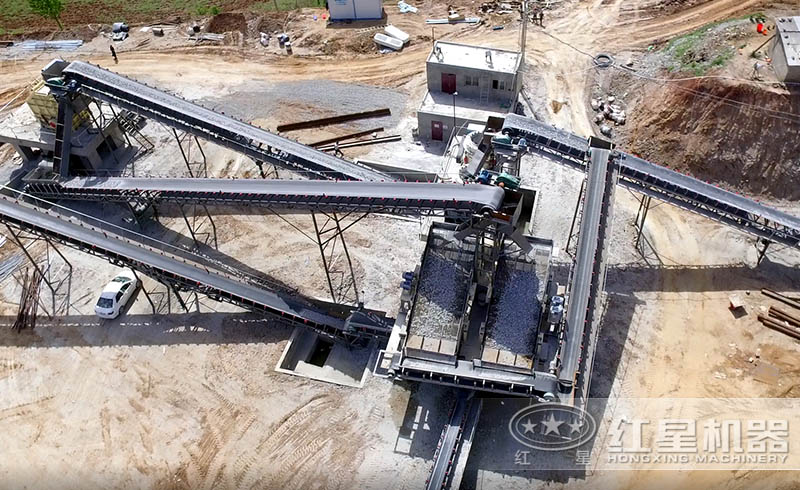 河北石子粉砂生產(chǎn)線現(xiàn)場(chǎng)