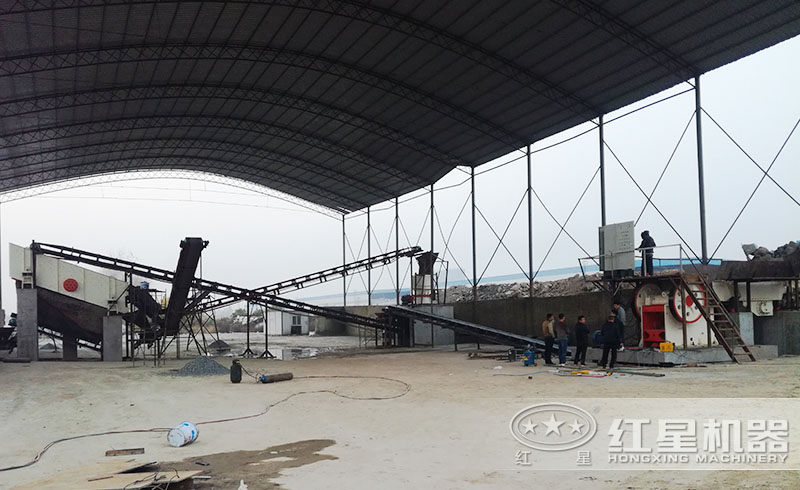 紅星用戶碎石生產(chǎn)線現(xiàn)場(chǎng)