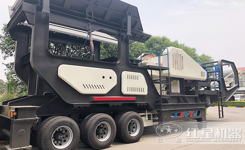 紅星輪胎式移動(dòng)建筑垃圾破碎機(jī)