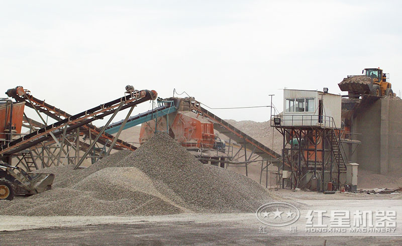 紅星反擊破碎沙生產(chǎn)線現(xiàn)場(chǎng)