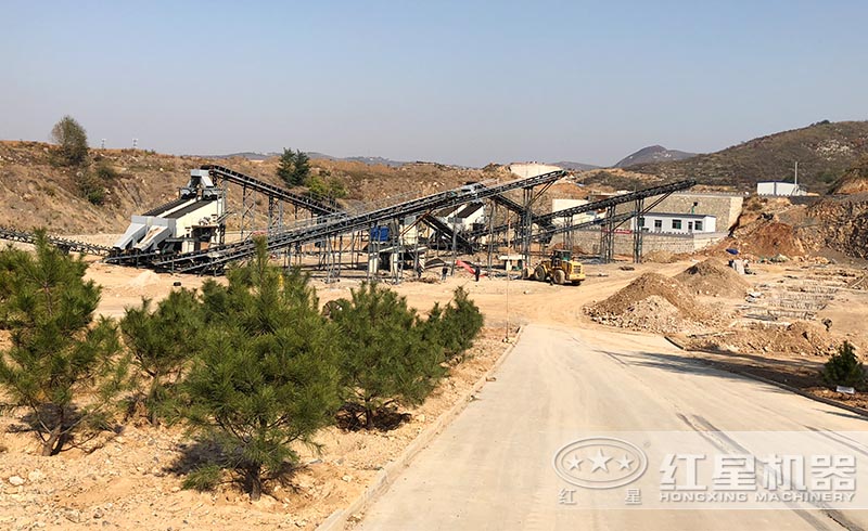 紅星用戶機(jī)制砂生產(chǎn)線現(xiàn)場(chǎng)