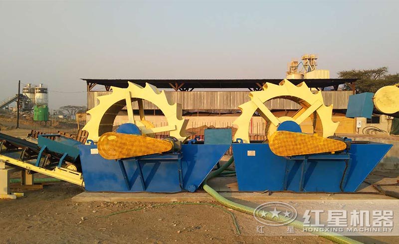 紅星用戶的洗沙機生產(chǎn)線現(xiàn)場