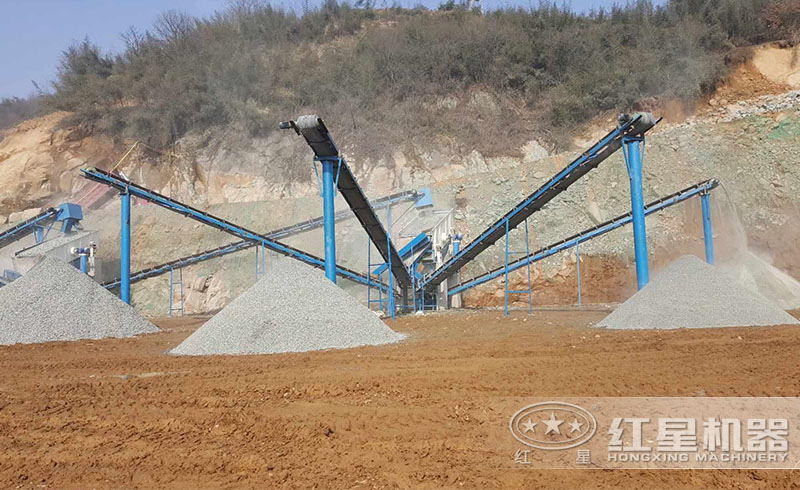機(jī)制沙石生產(chǎn)線現(xiàn)場