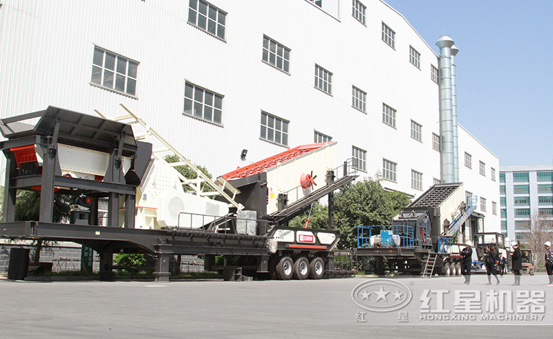 50-650噸/小時(shí)的流動(dòng)石頭破碎機(jī)機(jī)身靈活多變，多種組機(jī)方式實(shí)現(xiàn)不同碎石需求