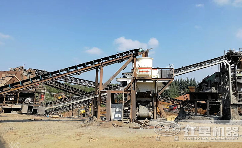 紅星用戶河沙制砂現(xiàn)場