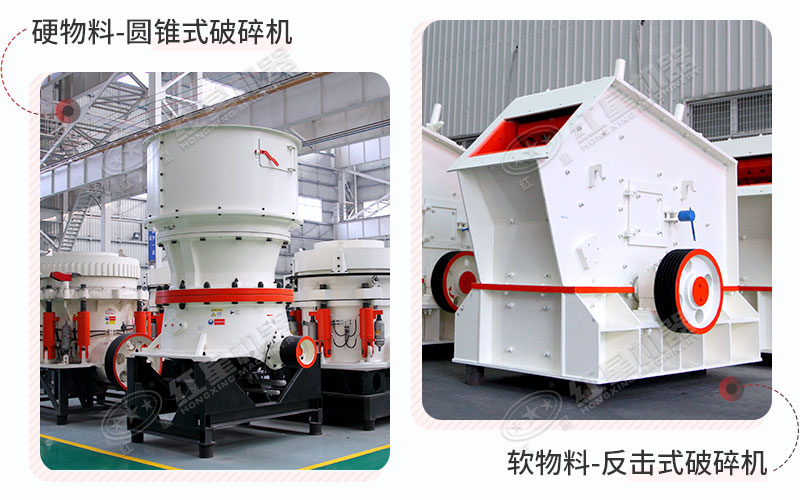 煤矸石中碎加工設(shè)備—反擊式破碎機、圓錐式破碎機