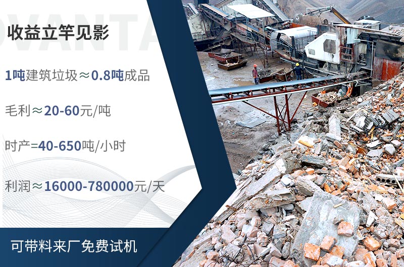 建筑垃圾生產線利益分析