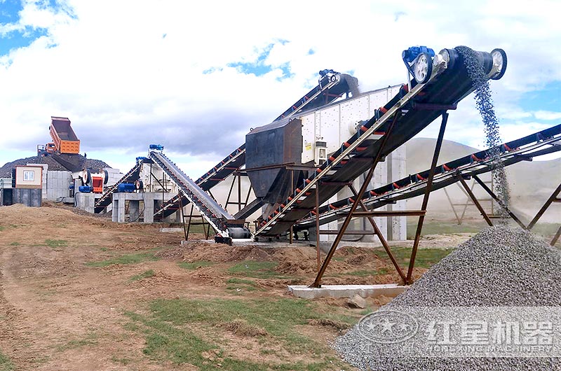 單純加工砂石生產(chǎn)現(xiàn)場